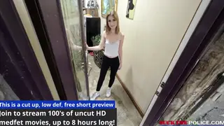Petite Office Worker Kneels for a Veteran's Thick Shaft