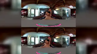 Redhead Stepmom Rides Hard in VR While Spanked