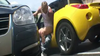 Twink Performs Outdoor Blowjob While Partner Watches