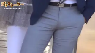 Asian Guy Strips Out of His Suit for Solo Play