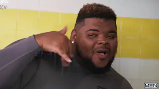 Brunette Stud Takes Interracial Facial Standing