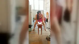 Wife Rides Her Toy While Husband Feels Every Thrust