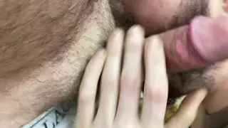 Hairy Bear Daddy Gets Serviced at Office Desk