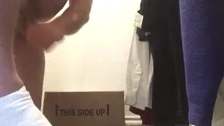 Solo Guy Enjoys a Private Moment in the Closet