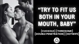 Wife Takes Two Cocks in Rough Interracial Threesome