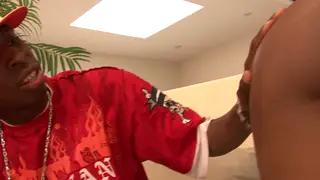 Busty Ebony MILF Sucks and Rides for Facial