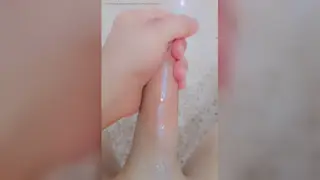 Arab Teen Works His Cock Slowly With Oil
