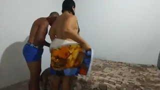 Latina Wife Cheats with Husband's Friend While He Watches