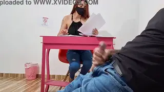 Curvy Redhead Gets Desk Pleasure From Her Partner