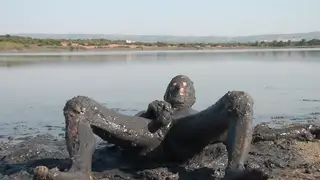 Muscular Hunk Lives Out a Muddy Outdoor Fantasy