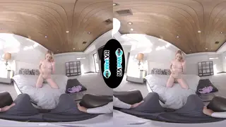 Petite Blonde Rides Her Boyfriend in VR