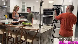 Voluptuous MILF Takes Doggystyle Creampie in Behind-Scenes Clip