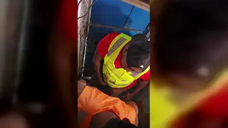 Hairy Construction Workers Swap Oral and Piss in Bathroom