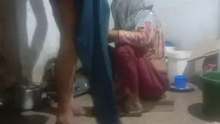 Indian Wife Takes Anal in Kitchen Lingerie
