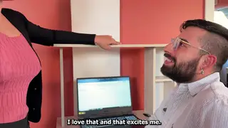 Busty Latina Boss Takes Charge of Her Employee at the Desk
