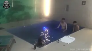 Latina Threesome Heats Up in a Motel Pool
