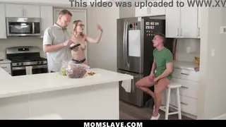Busty Stepmom Services Stepson's Hard Cock Daily