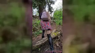 Brunette MILF Dominates Outdoors with Toys and Anal