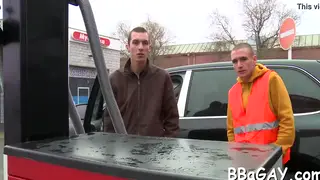 Muscular Teen Delivers a Sloppy Blowjob