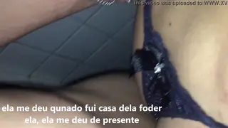 Crossdresser in Thong Panties Services a Guy at the Cinema