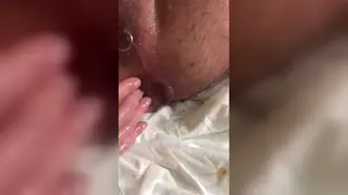 Bisexual Pair Stretch Each Other Wide with Deep Fisting