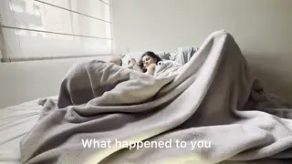 Latina Lesbians Share Squirting Pillow Play at Night