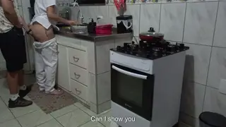 Latina Maid Takes Anal and Creampie in Bathroom