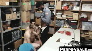 Muscular BBC Dominates Two Teen Shoplifters in Interracial Bareback