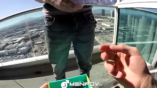European Guys Share a Dildo in Close-Up POV