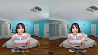 Latina Teen Deepthroats Thick Cock in VR Before Exams