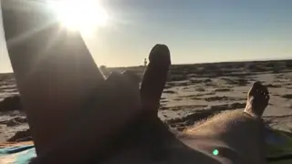 Group of Men Share Blowjobs and Cumshots on a Sunny Beach