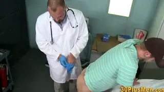 Uniformed Doctor Delivers Cumshot After Exam