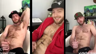 Mature Daddy Strokes Out Triple Cumshots