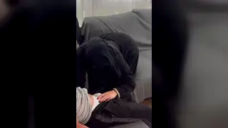 Arab Wife in Niqab Deepthroats and Takes Anal from Her Husband