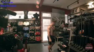 Muscular Couple Films Behind the Scenes With Toys