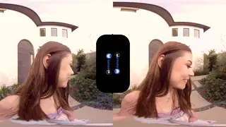 Petite Teen Takes VR Cock Outdoors in POV
