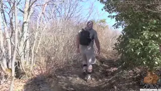 Hairy Muscle Bears Trade Oral and Bareback in the Woods