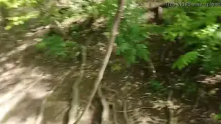 Man Releases Stream Outdoors Near Flowing River