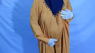 Busty Indian Wife in Hijab Pleasures Husband with 69 in Kitchen