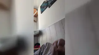 Hairy European Bear Strokes His Uncut Cock to a Thick Release