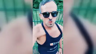European Femboy Flashes Outdoors on Live Webcam