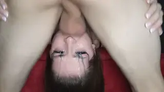 Amateur Takes a Throat-Stretching Face Fuck and Swallows
