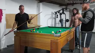 Muscular Jocks Suck And Bareback Fuck Beside Pool Table