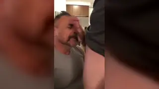 Hairy Daddy Commands Verbal Blowjob From Guy