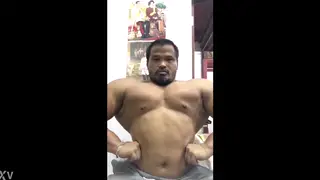 Massive Asian Bear Flexes Muscle and Rides Hard