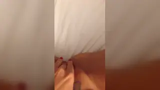 Busty Brunette Solo Masturbation in Hotel Room POV