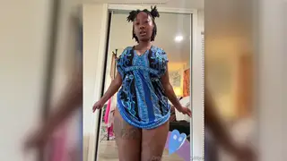 Ebony BBW Flaunts Massive Tits and Ass in Dress