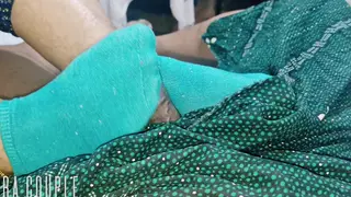 Indian Stepsister Gives Stepbrother Footjob in POV
