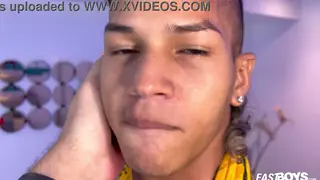 Muscular Latino Shows Off Uncut Asset During Casting Massage