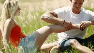 Blonde European Teen Shares First Outdoor Lovemaking